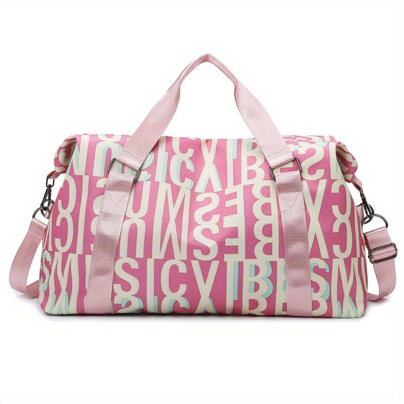 T0259 Colorful Letter Travel Bag Fitness Bag