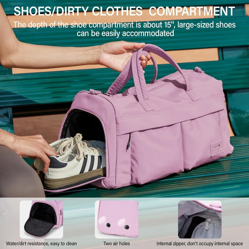 Hanke Cloud Carry On Luggage Bags for Travel Carry On Bag for Women Lightweight Travel Tote Bag Overnight Weekender Bag Lilac Purple
