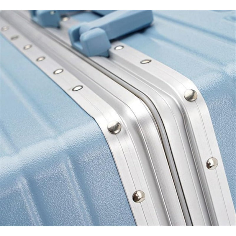 Light Suitcase Luggage Zipperless With Aluminum Frame Lightweight Hard Shell Suitcase With Spinner Wheels Wheeled Luggage Color : F Size : 22\