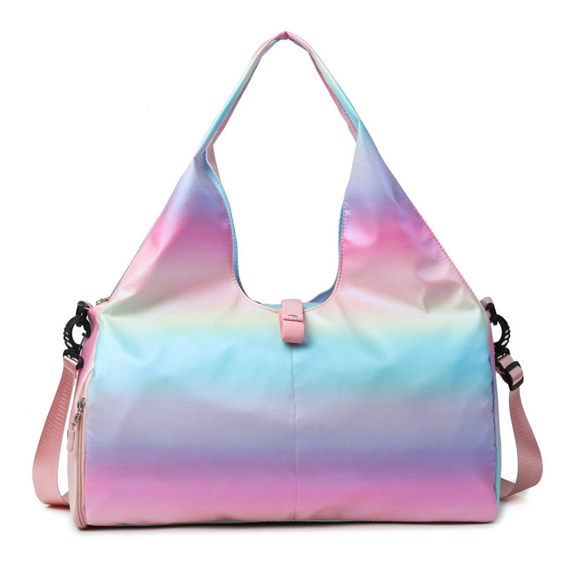 Swimming Yoga Bag, Fashionable Dance Bag, Sports and Fitness Bag for Women, Large Capacity, Dry and Wet Separation, Short-trip Travel Bag