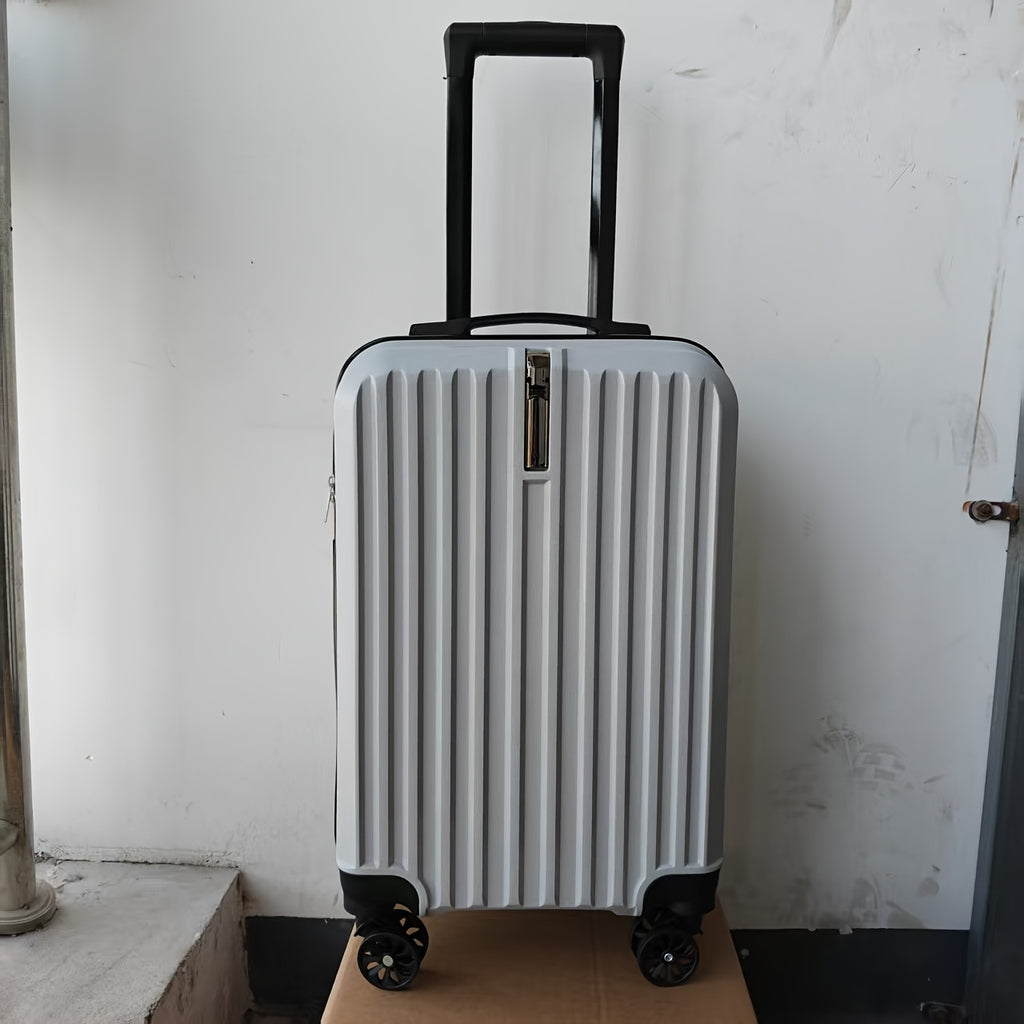 1pc Striped Trolley Case with Hook and Combination Lock, Featuring a Refreshing Modern Appearance with a Simple, Elegant, and High-value Design. Suitable for Daily Storage and Formal Business Trips. Lightweight, Pressure-resistant